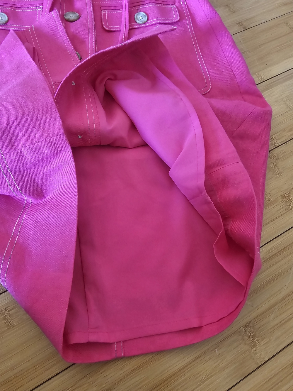 J. Crew Hot Pink Button-Front A-Line Skirt - Picture 8 of 8